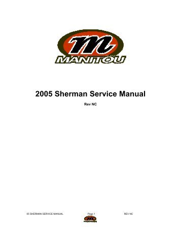 2005 Sherman Service Manual - Manitou