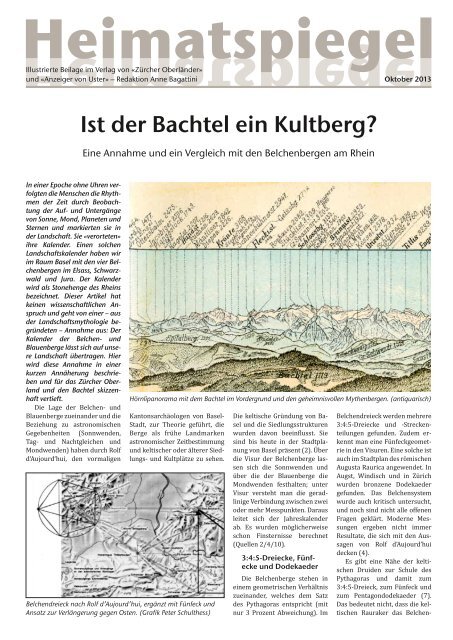 Ist der Bachtel ein Kultberg? - Portrait
