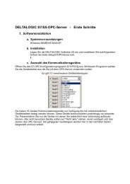DELTALOGIC S7/S5-OPC-Server - Erste Schritte - INEE