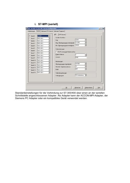 DELTALOGIC S7/S5-OPC-Server - Erste Schritte - INEE