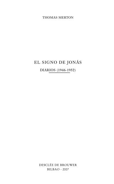 EL Signo de Jonas - DesclÃ©e De Brouwer