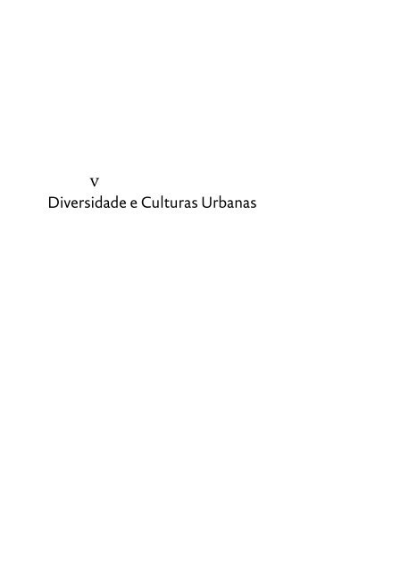 Políticas Culturais para as Cidades