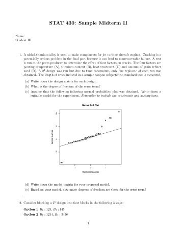 STAT 430: Sample Midterm II - People.stat.sfu.ca