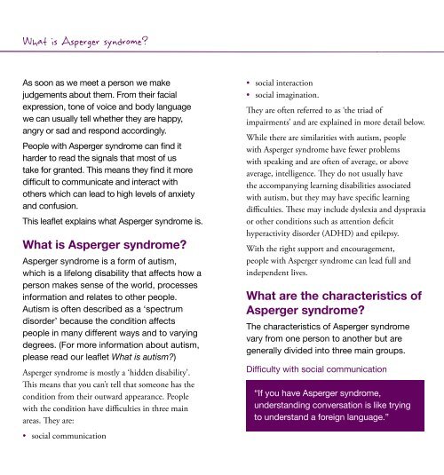 Asperger syndrome