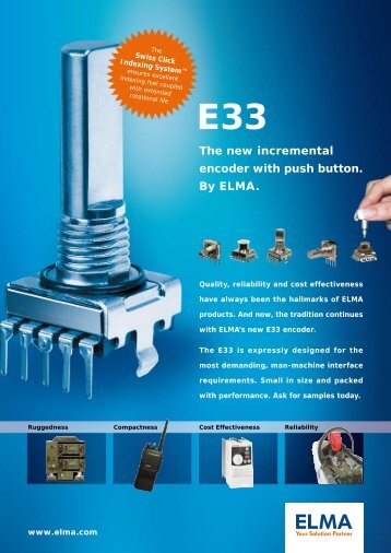 The new incremental encoder with push button. By ELMA.