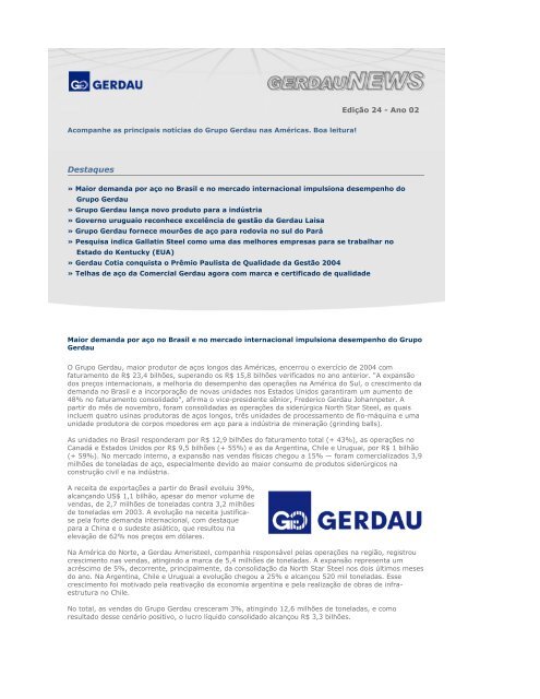 Destaques - Gerdau