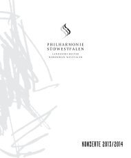 onzerte 2013/2014 - Philharmonie Südwestfalen