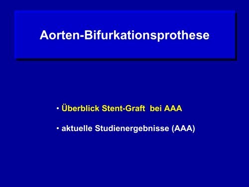 Aorten-Bifurkationsprothese