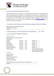 Fragebogen - Gemeinde Stegaurach