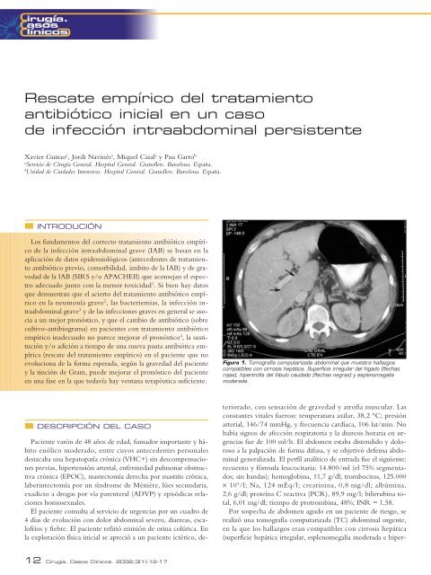 CirugÃ­a Casos ClÃ­nicos. Volumen 3. NÃºmero 1