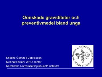 Preventivmedel och oÃ¶nskade graviditeter bland unga