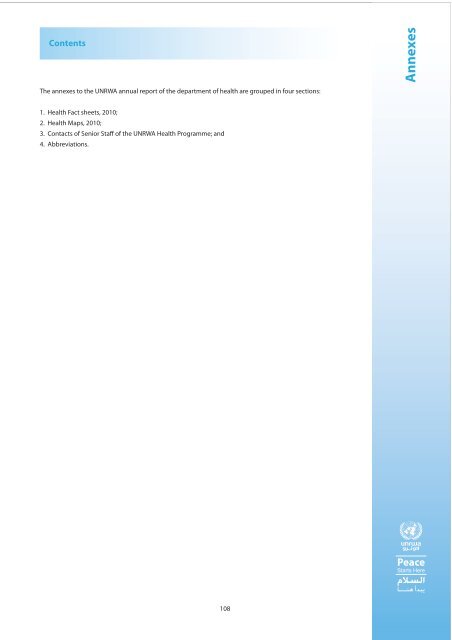 Annual Report of the Department of Health 2010 - Unrwa