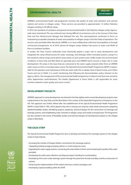 Annual Report of the Department of Health 2010 - Unrwa