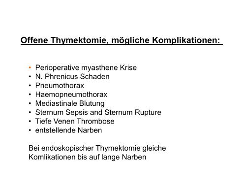 Offene Thymektomi