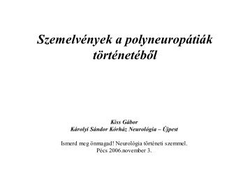 Szemelvények a polyneuropátiák történetéből