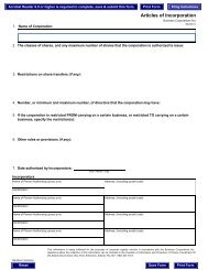 Articles of Incorporation - Service Alberta