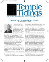 Download the June/July 2010 here - Temple B'nai Jeshurun