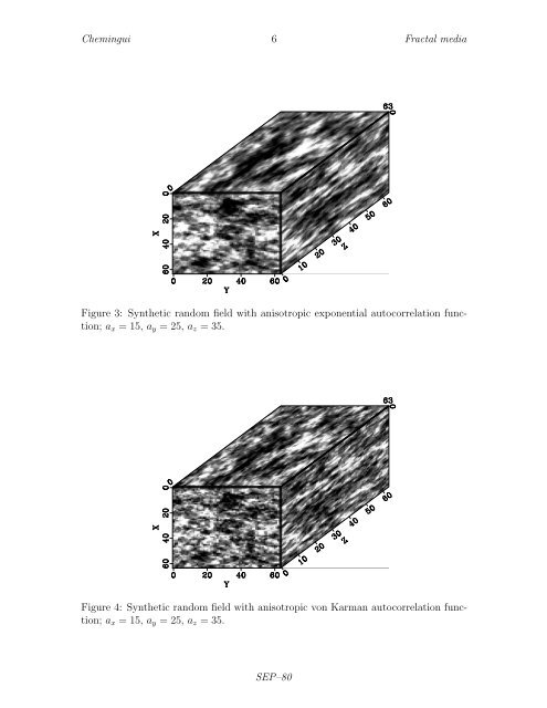 Modeling 3-D anisotropic fractal mediaa