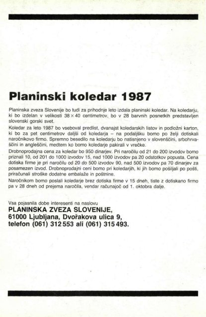 September - Planinski Vestnik