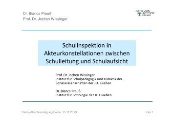 Vortrag von Prof. Dr. Jochen Wissinger - SteBis