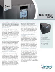 Overland NEO 4100 Data Sheet - 101 Data Solutions