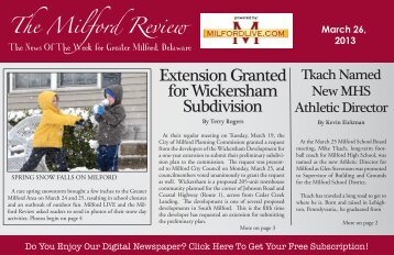 Extension Granted for Wickersham Subdivision - Milford LIVE!