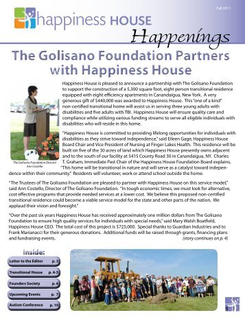 The Golisano Foundation Partners with Happiness House Inside