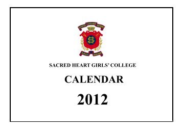 2012 website - Sacred Heart Girls' College