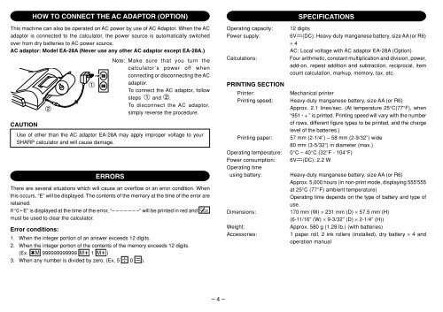 EL-1801C Operation-Manual GB - Sharp