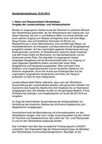Gemeinderatssitzung, 23.04.2012 1. Natur und ... - Dischingen