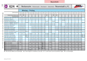 Download Fahrplan L 624 GÃ¼ltig ab 09.12.2012