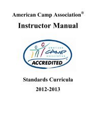 Instructor Manual - American Camp Association