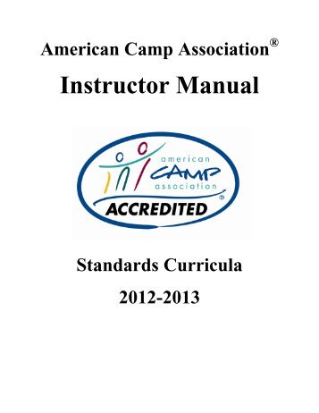 Instructor Manual - American Camp Association