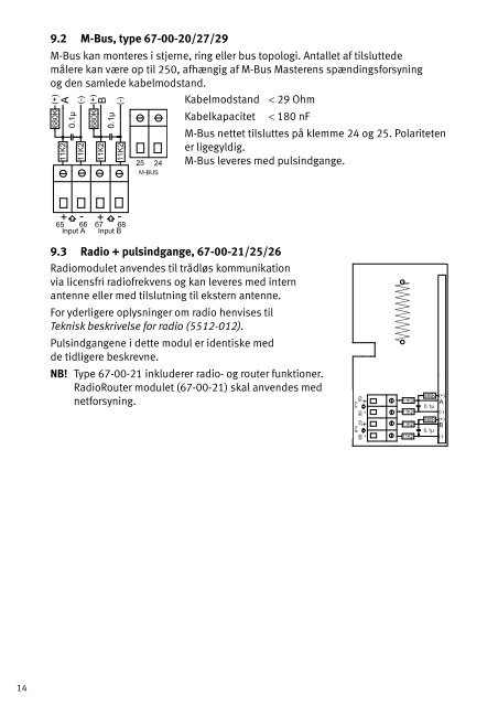 Installation og betjening - Kamstrup A/S