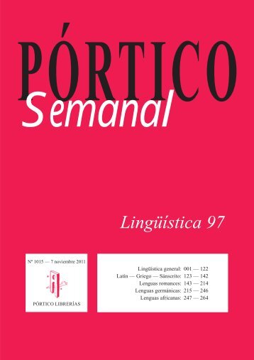 Lingüística 97 - Pórtico librerías