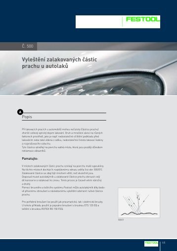 Vyleštění zalakovaných částic prachu u autolaků - PK Festool