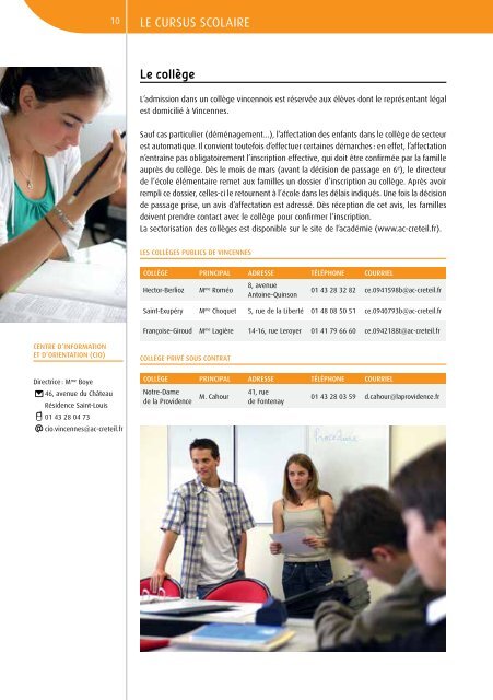 Guide Enfance - Jeunesse 2013/2014 - Ville de Vincennes