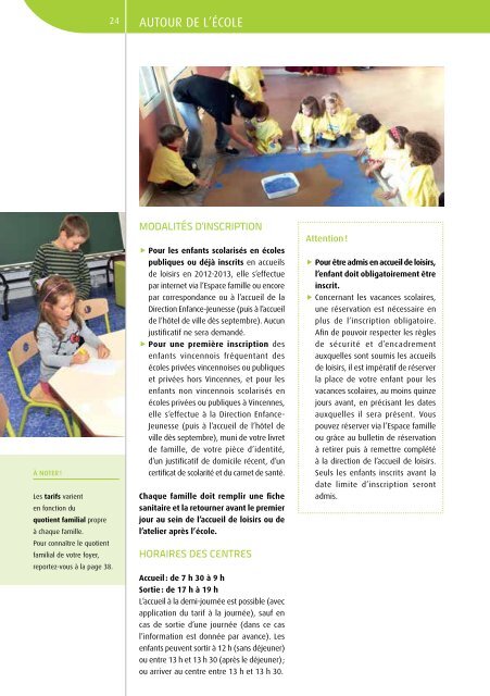 Guide Enfance - Jeunesse 2013/2014 - Ville de Vincennes