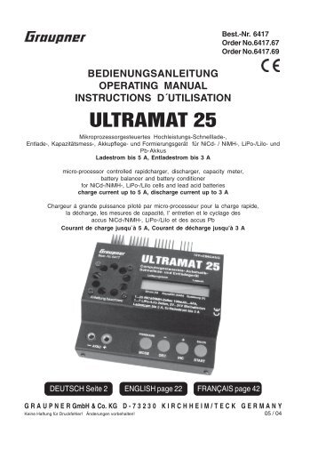 ULTRAMAT 25 - Graupner