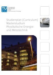 Masterstudium Physikalische Energie- und Messtechnik