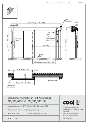 BTS/KTS/GTS-T30, BTS/KTS/GTS-T90 - Coolit Isoliersysteme Gmbh