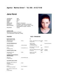 Jana Horst - Agentur-Scherf