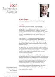 Achim Feige - Econ Referenten-Agentur