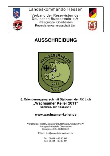 AUSSCHREIBUNG - Reservistenkameradschaft Limburg