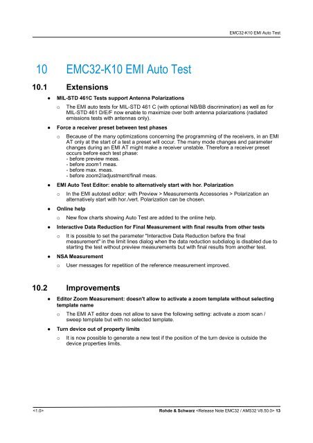 EMC32 / AMS32 V8.52 Release Note - Rohde & Schwarz