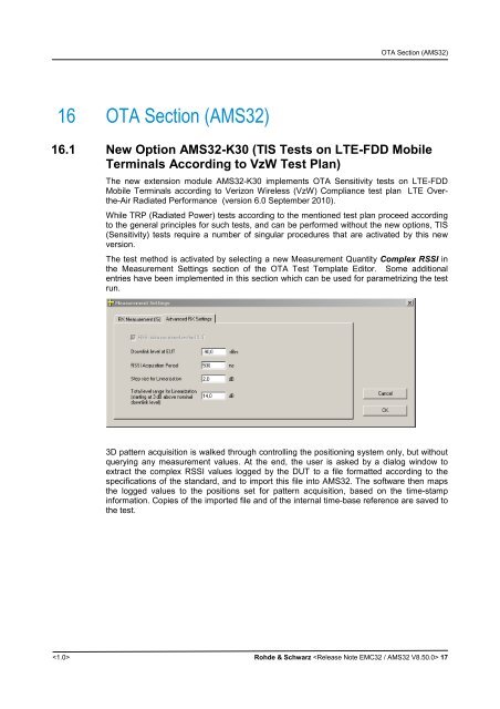 EMC32 / AMS32 V8.52 Release Note - Rohde & Schwarz