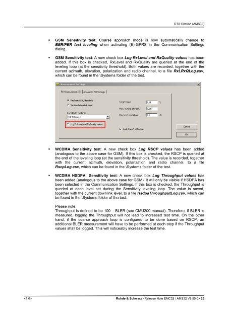 EMC32 / AMS32 V8.52 Release Note - Rohde & Schwarz