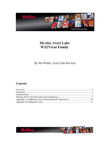 W32/Virut Family - McAfee
