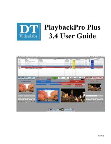 PlaybackPro Plus Users Guide (3.4a) - AV Chicago