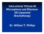 Intra-arterial Yttrium-90 Microspheres and Rhenium- 186 Liposomal ...